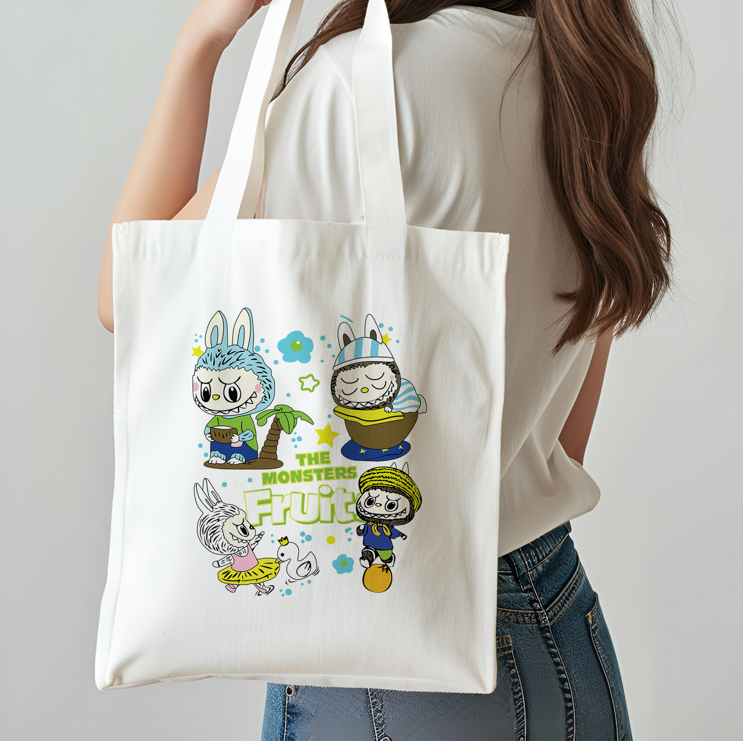 Labubu Green Tote Bag