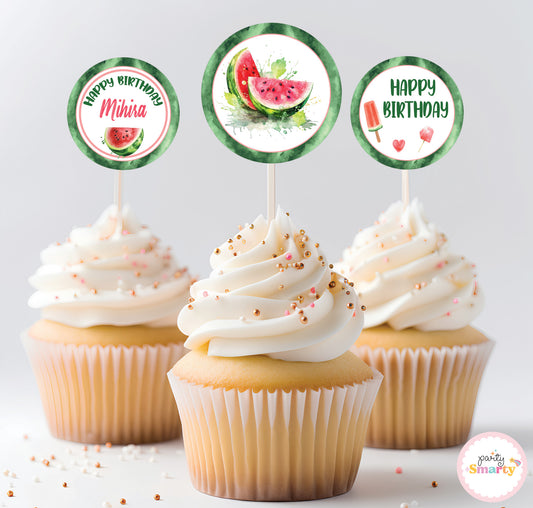 One in a melon Cupcake Toppers (Set Of 12)