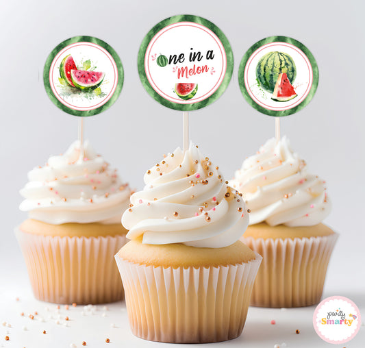 One in a melon Cupcake Toppers (Set Of 12)