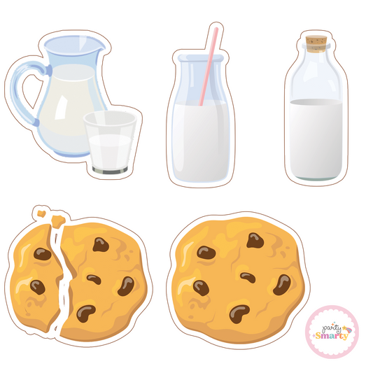 Milk & Cookies Pink Cutouts
