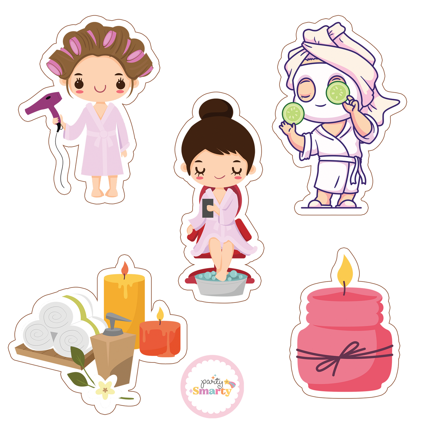 Spa Party Cutouts