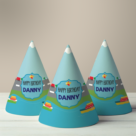 Transport Party Hat (Set of 10)