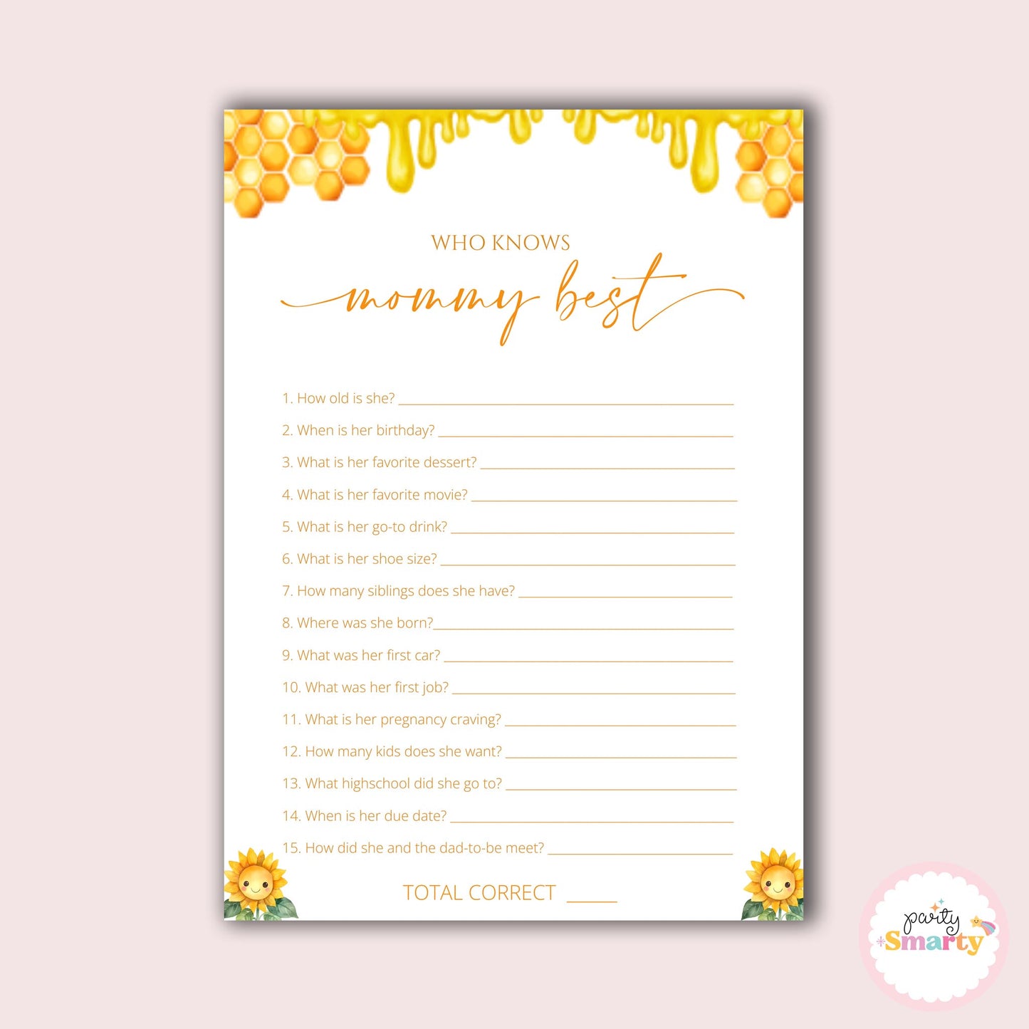 What will it bee - Who knows mommy best game - Set of 10