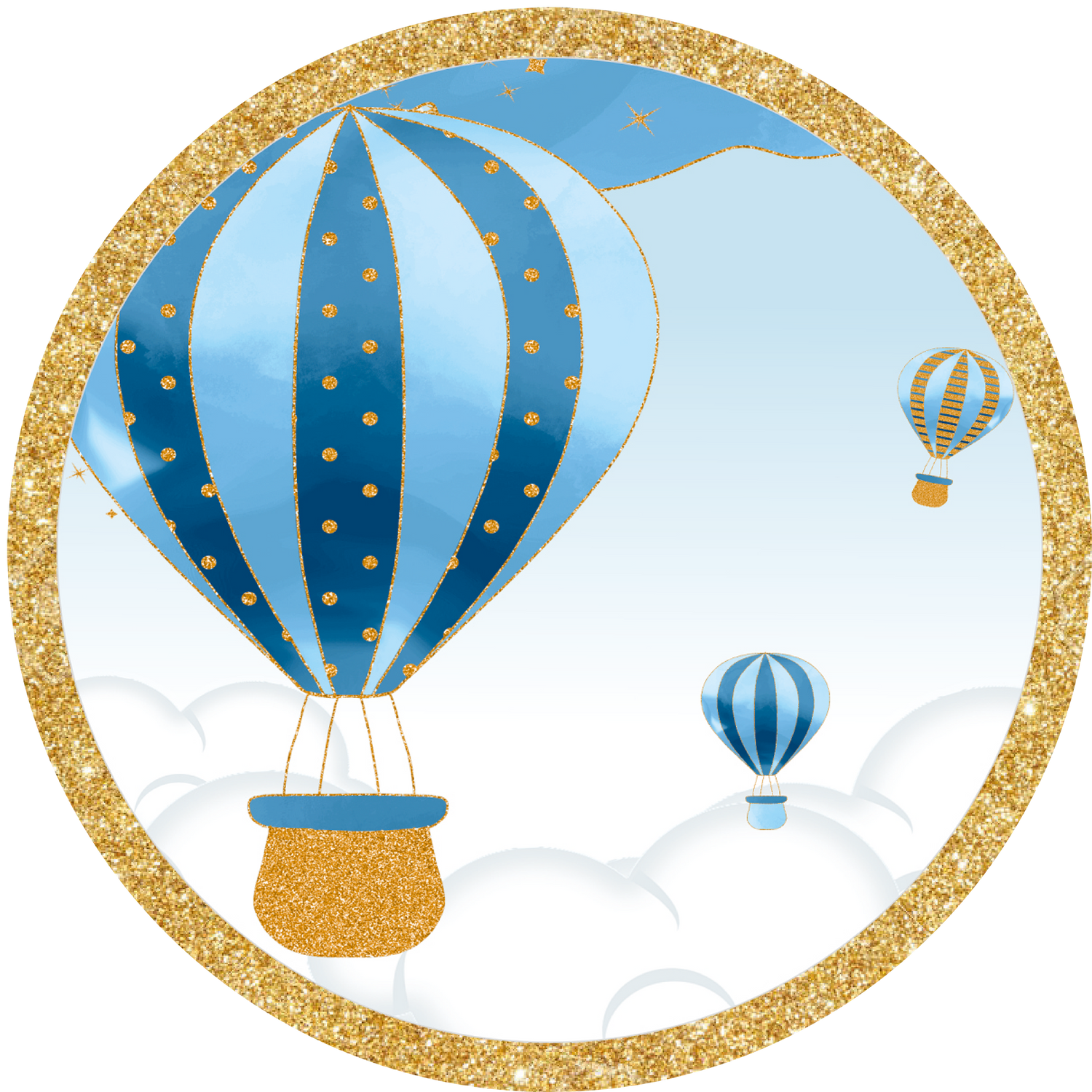 Hot Air Balloon Blue