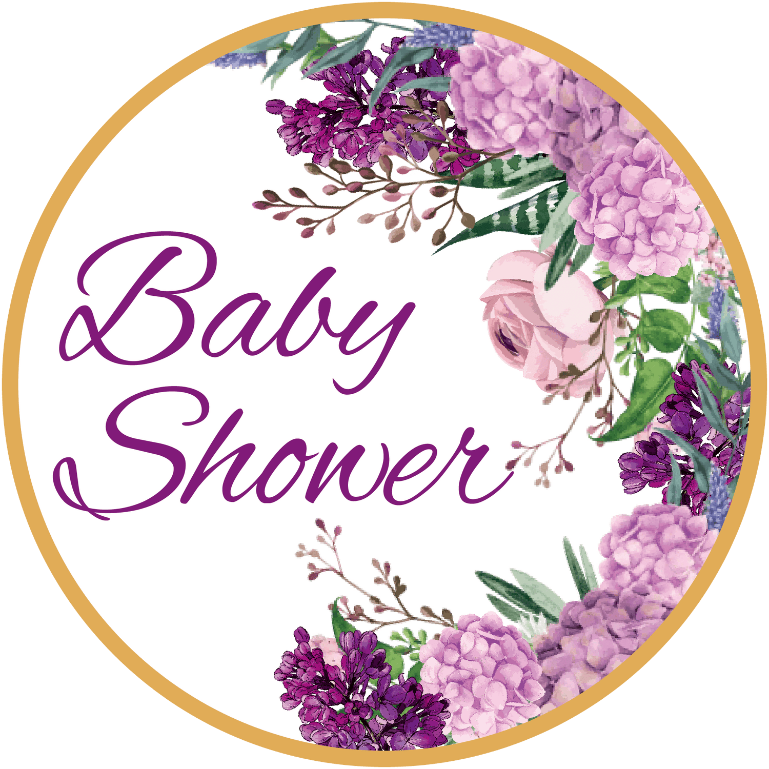 Purple Floral Baby Shower