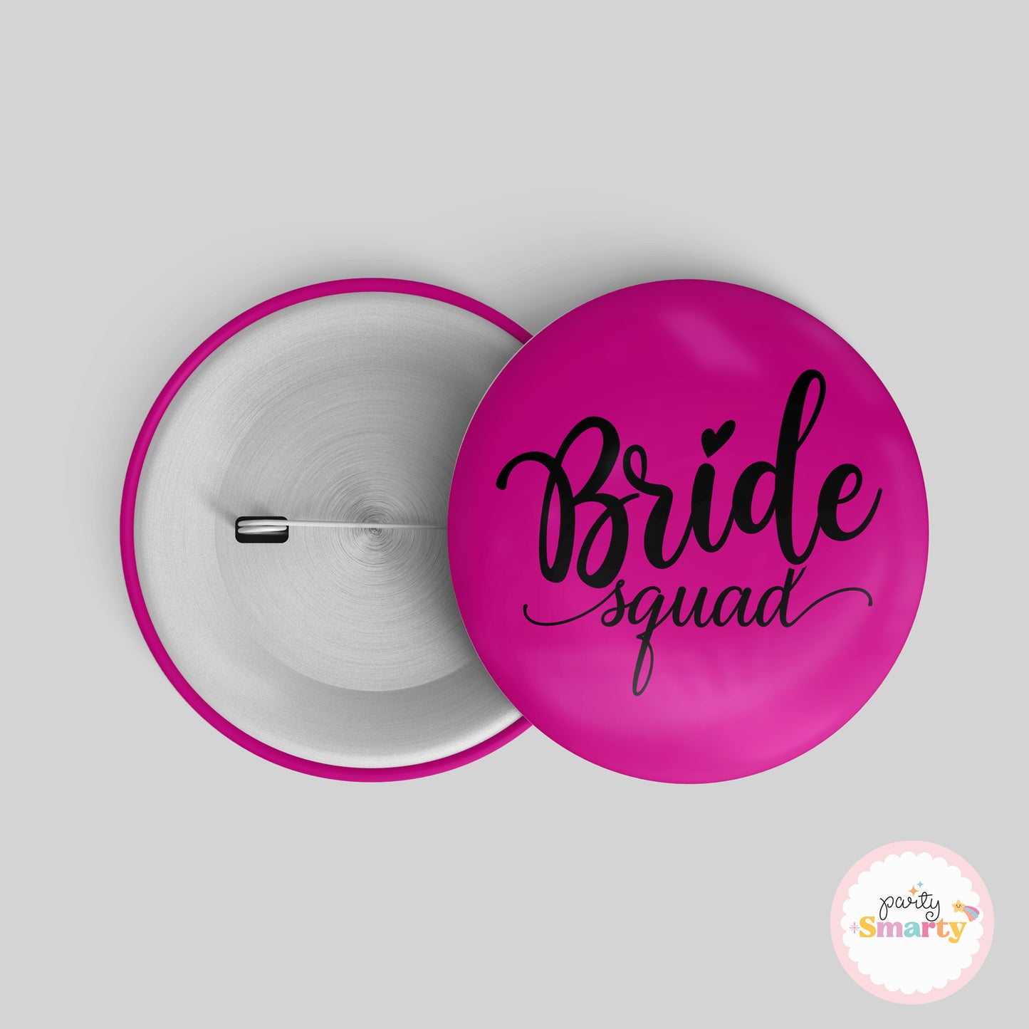 Bride Squad Pink Button Badge