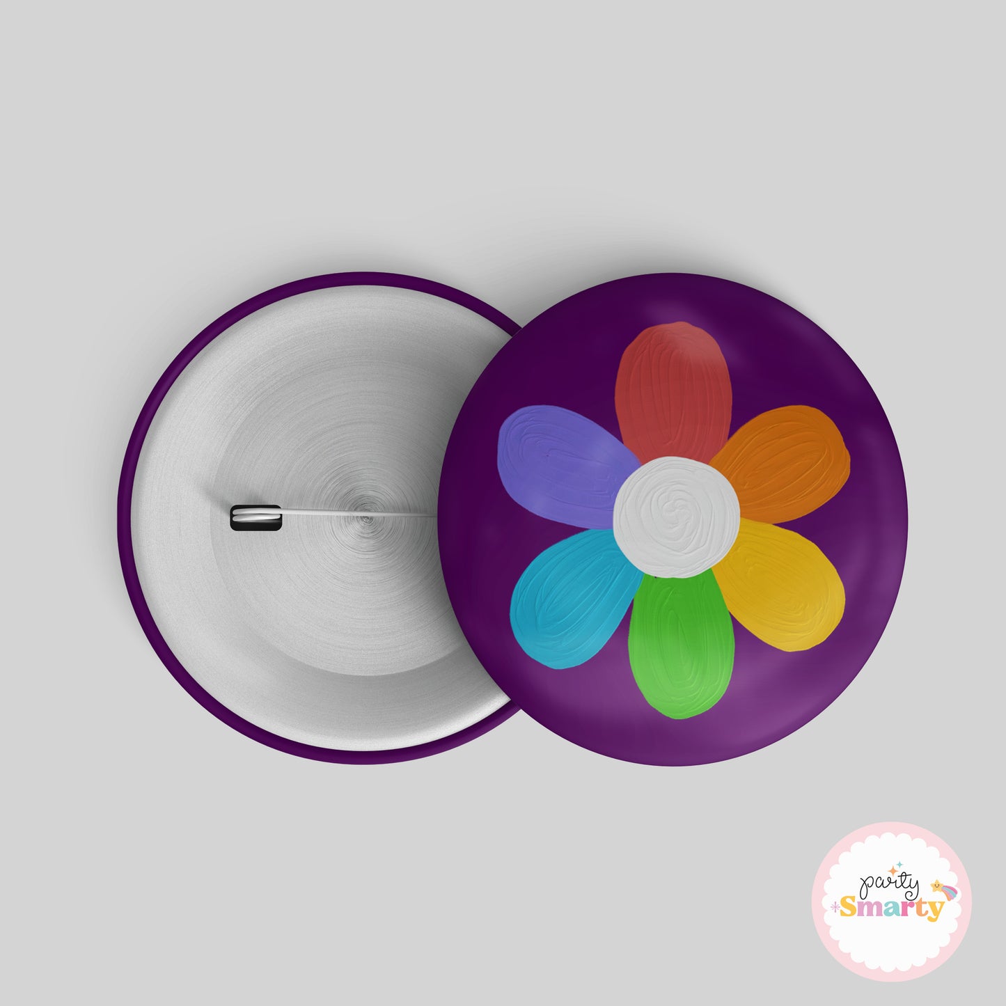 Pride Flower Button Badge
