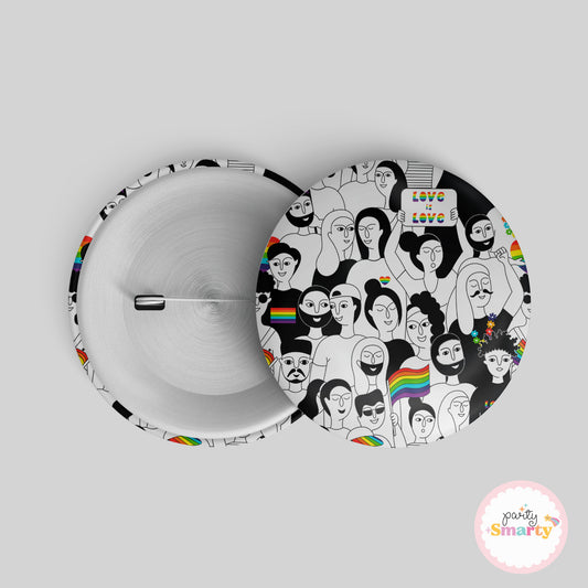 Love is Love Pride Button Badge