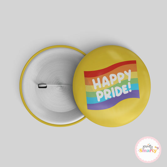 Happy Pride Button Badge