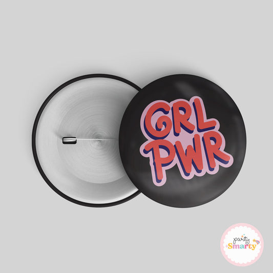 Girl Power Button Badge