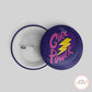 Girl Power Purple Button Badge