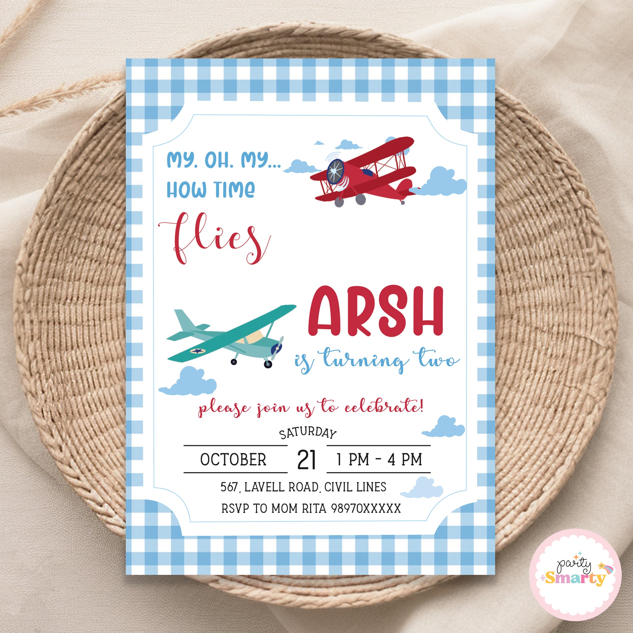 Take Flight Invite Aeroplane Invite – Party Smarty