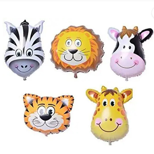 Jungle Foil Theme Balloons (Set of 5)