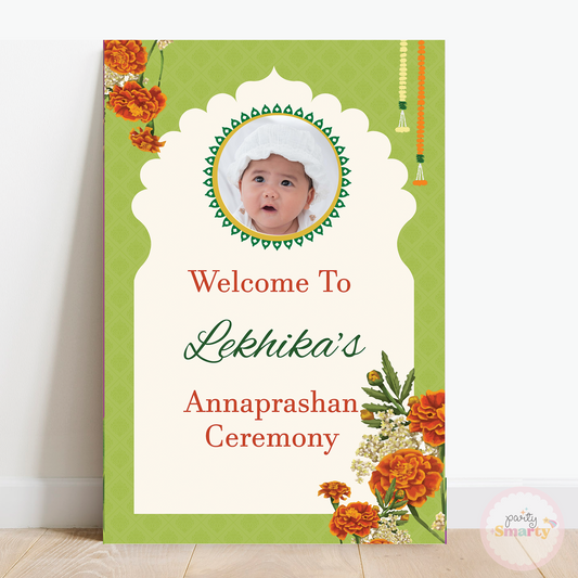 Green Annaprashan Welcome Board