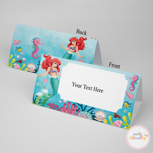 Ariel Mermaid Food Tags