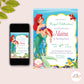 Ariel Mermaid Invite