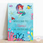 Ariel Mermaid Welcome Board