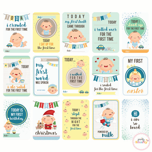 Boy Milestone Cards