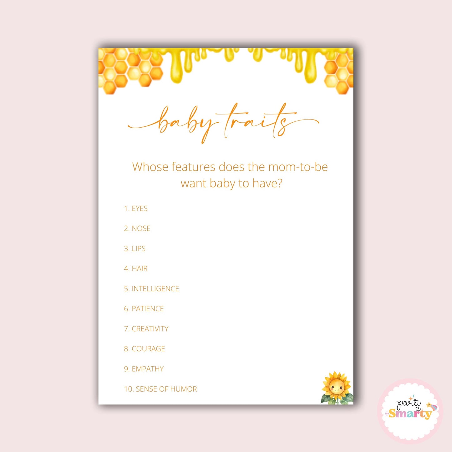 What will it bee - Baby traits game