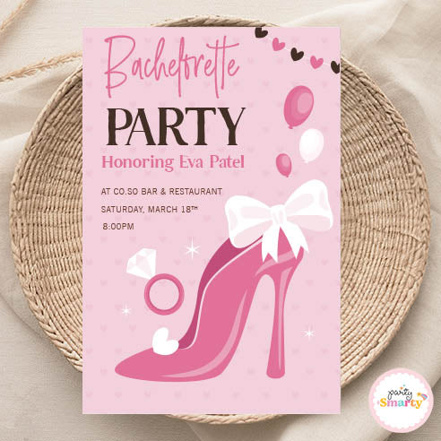 Pink Bachelorette Invite