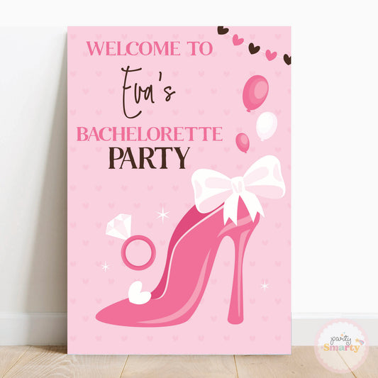 Pink Bachelorette Welcome Board