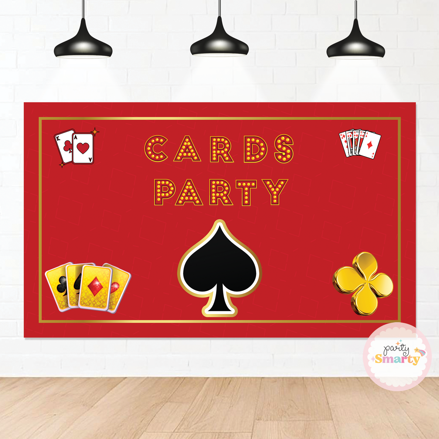 Diwali Cards Party Backdrop