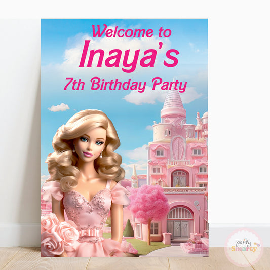 Barbie World Welcome Board