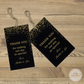 Black Golden Glitter Anniversary Thank You Tags - Set of 22