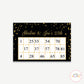 Black Golden Glitter Anniversary Housie Ticket - Set of 15