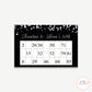 Black Silver Glitter Anniversary Housie Ticket - Set of 15