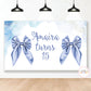 Blue Coquette Bow Backdrop