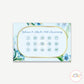 Blue Floral Anniversary Housie Ticket - Set of 15