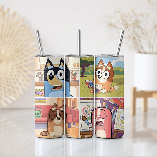 Bluey Cute Skinny Tumbler