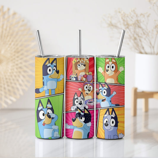 Bluey Bright Skinny Tumbler