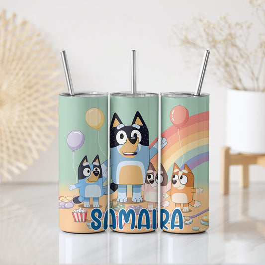 Bluey Family Skinny Tumbler