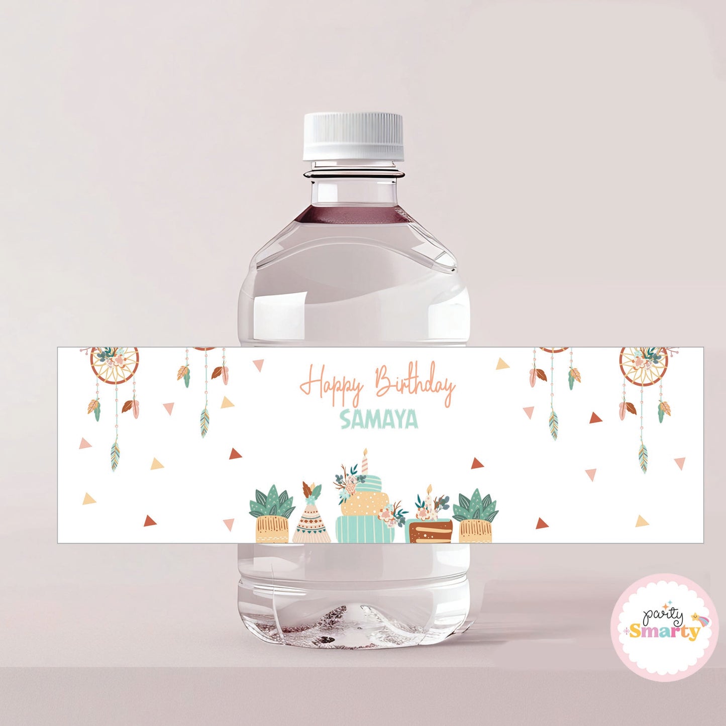 Boho Bottle Label