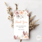 Boho Floral Baby Shower Thank You Tags - Set of 22
