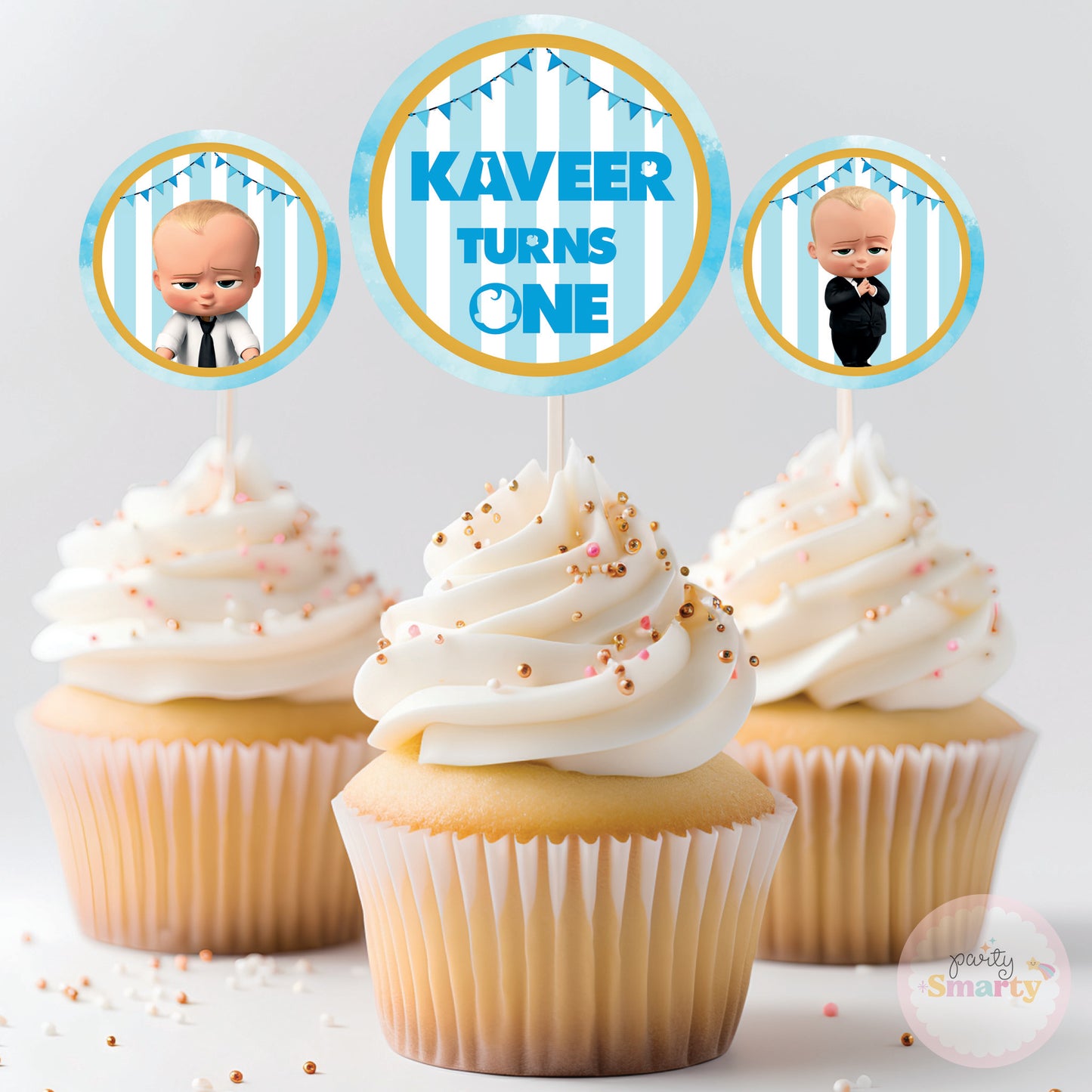 Boss Baby Cupcake Topper