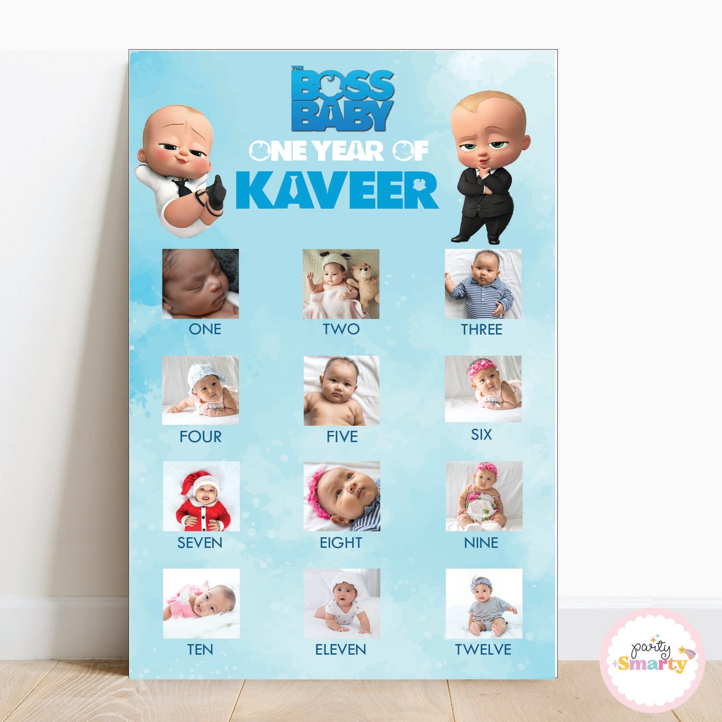 Boss Baby 12 Month Photo Banner