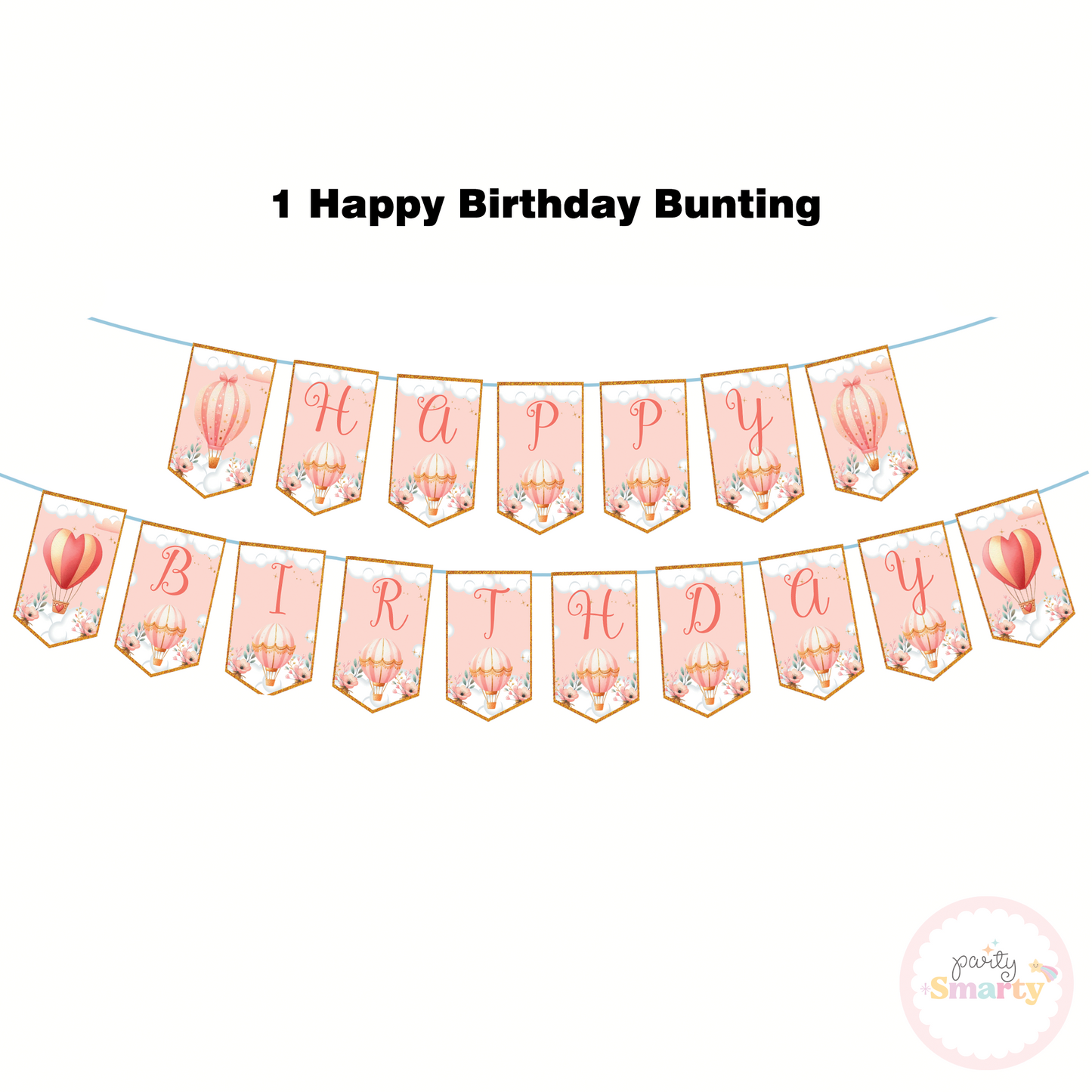 Hot Air Balloon Pink Smarty Saver 90 Piece Combo