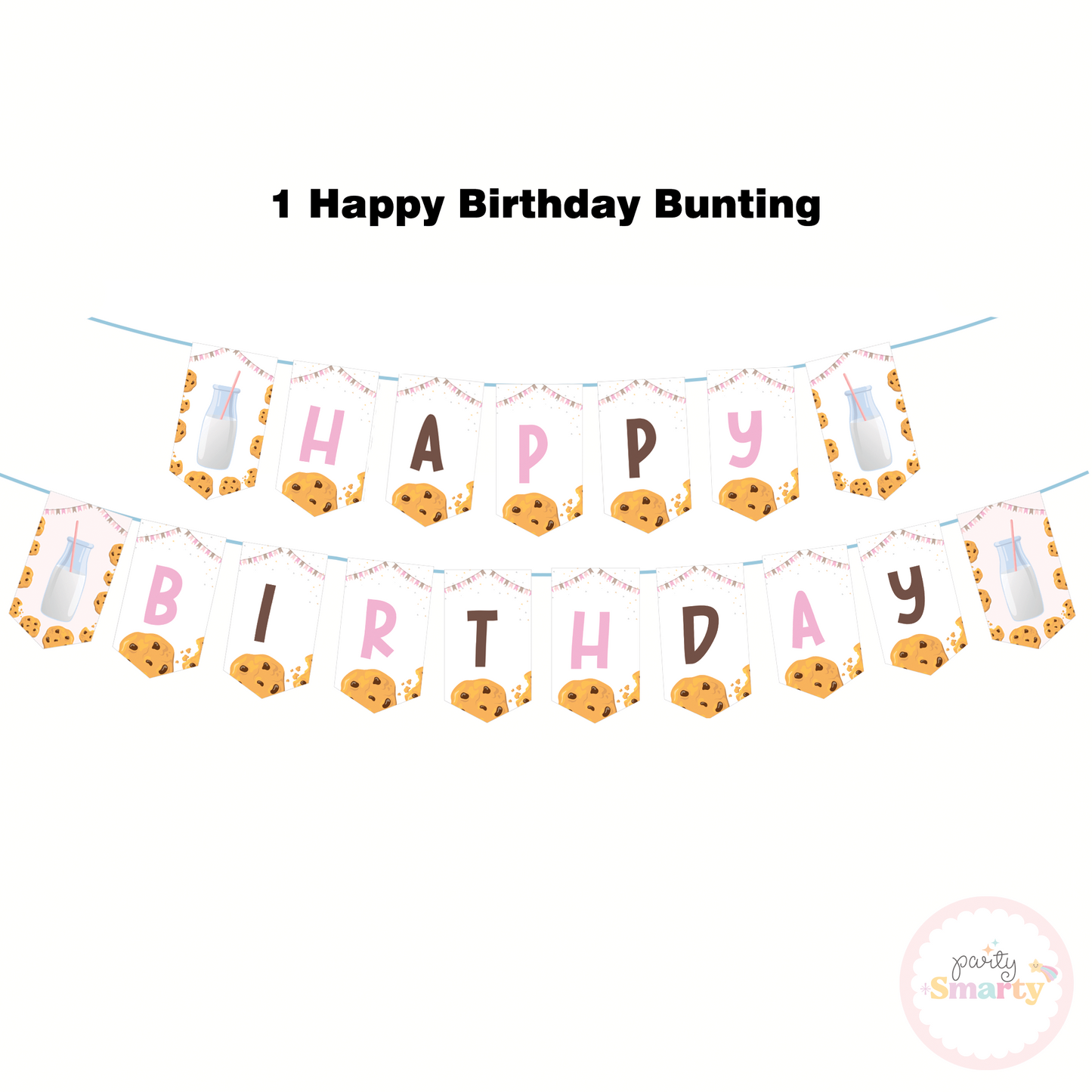 Milk & Cookies Pink Smarty Saver 90 Piece Combo