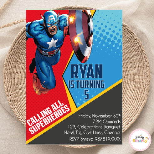 Captain America Invite