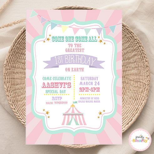 Carnival Pink Invite