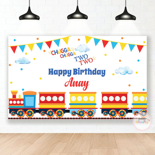 Choo Choo Train Boy Backdrop