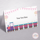 Choo Choo Train Girl Food Tags - Set of 12