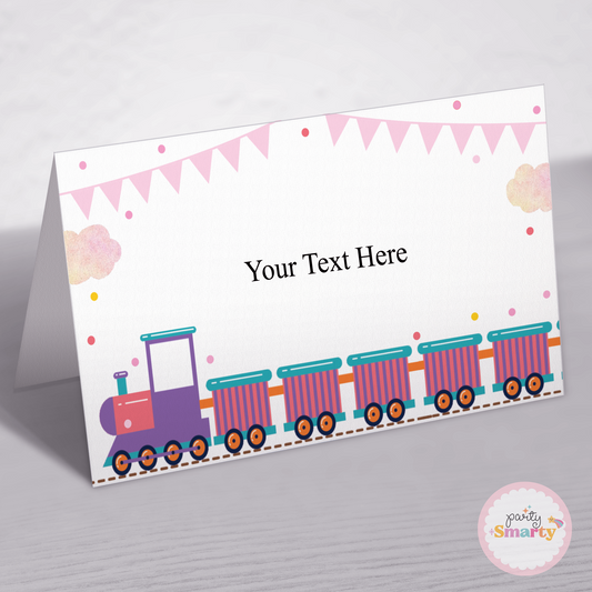 Choo Choo Train Girl Food Tags