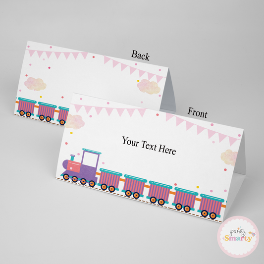 Choo Choo Train Girl Food Tags