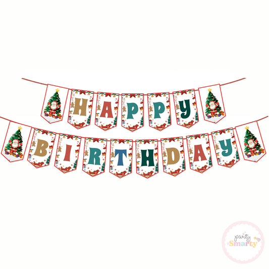 Christmas Birthday Bunting