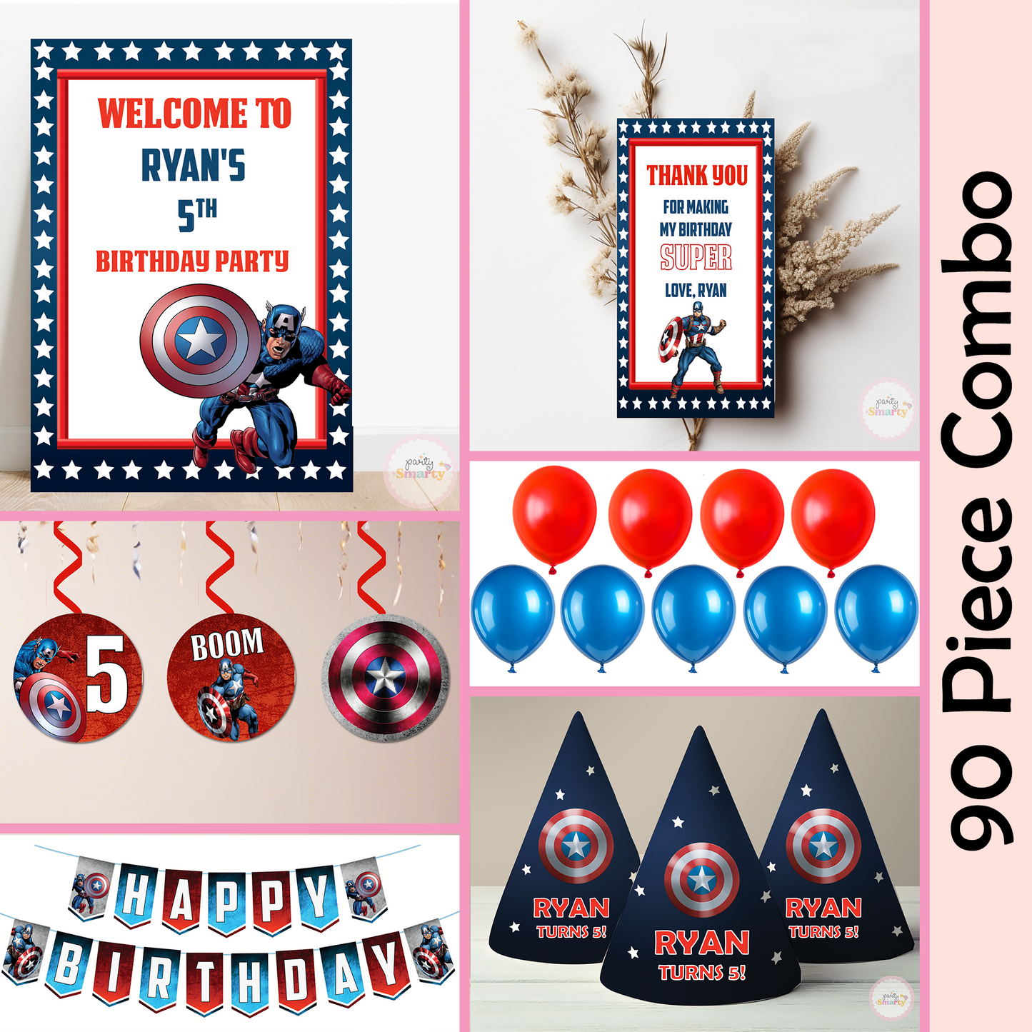 Captain America Smarty Saver 90 Piece Combo