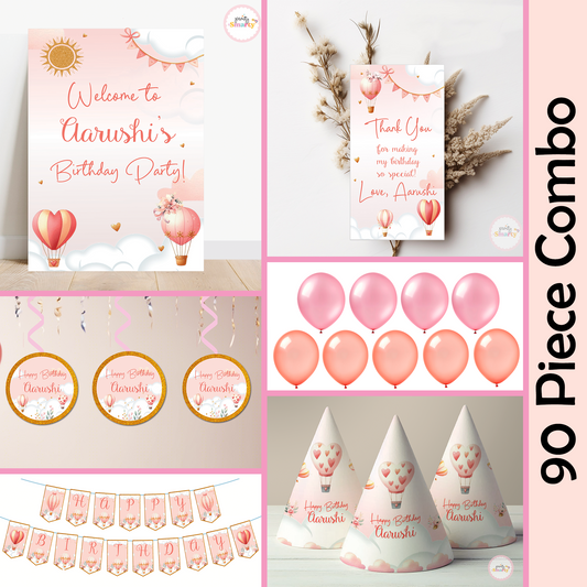 Hot Air Balloon Pink Smarty Saver 90 Piece Combo